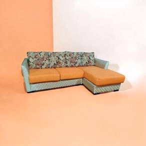 Sofa L Shape Second Hand – Kain Baru, Bersih & Can