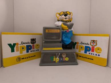 Vintage Maybank Kelab Yippie Tiger Coin Bank