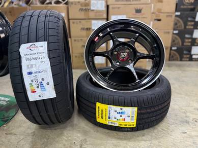 Sport Rim Baru 16 Enkei PF06 Glossy Black Siap Tay