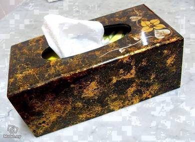 Lacquered Tissue Box Holder- Brand (New)