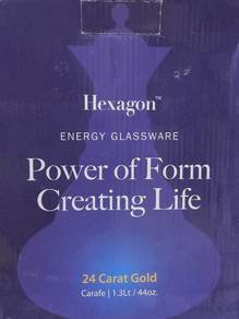 24carat Gold Hexagon Energy Glassware 