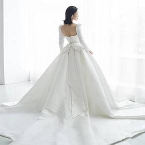 White long sleeve wedding bridal dress gown RB2242