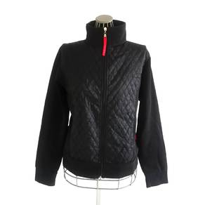 PRADA Quilted Zip-Up Black Track Jacket
