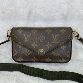 Authentic LV Felicie Strap & Go Pochette Monogram