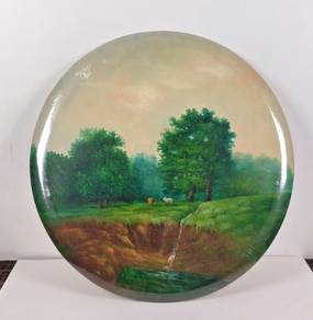 Circular Decorative Oil Painting Plate 17