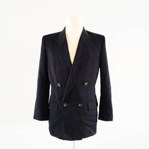 Burberry's Slim Fit Double Breasted Black Blazer