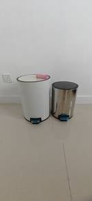 2 Stainless Steel Pedal Bins 