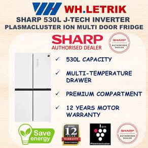 Sharp 530L Multi-Door Inverter Fridge [FUJI WHITE]
