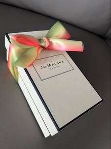 Jo malone gift box with orange ribbon