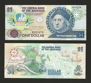 Bahamas Commemorative 1 Dollar 1992 - Pick 50