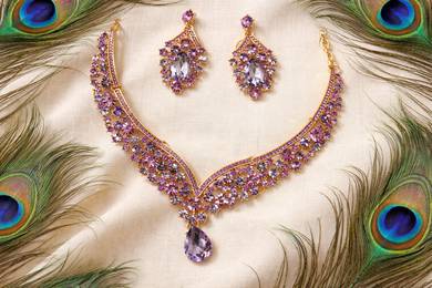 Luxury Purple Stone Necklace