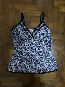 Y2K Cute Purple Leopard Print Camisole Tank Top