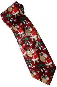 Christmas Santa Claus Xmas #22 Gift RED Neck Tie