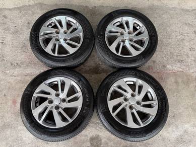 Rim original myvi icon SE 14 inch tayar conti 95%