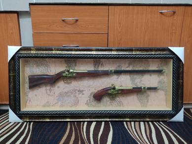 Frame Replica Guns Wall Art Antique bingkai