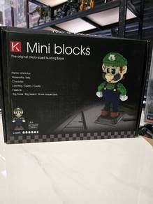 Mario Luigi K mini blocks toy build lego bricks 