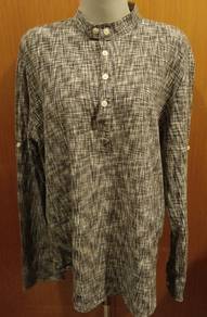 Long Sleeve Band Collar Shirt