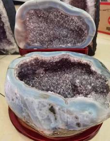Geode Amethyst and treasure bowl- 9 pcs
