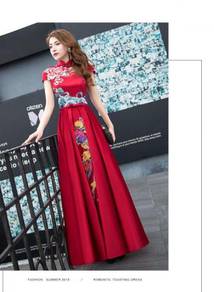 Red cheongsam prom wedding dress gown RBP0843