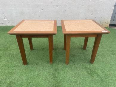 YE94A Meja Kopi Tepi Sisi Wooden Side Coffee Table