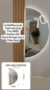 Half Moon Mirror with LED