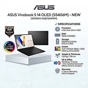 ASUS Vivobook S 14 OLED (S5406M) - NEW