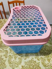Large Turtle Kura Kura Tank+pink Cover/Lid