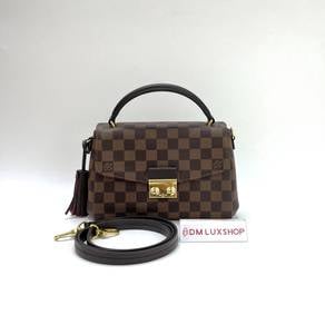 99% New LV Damier Ebene Croisette GHW