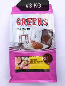 Greens Indoor Cat Food Feed Makanan Kucing 3kg