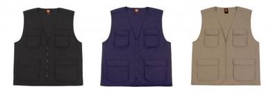 Sleeveless Vest Navy Blue Black Khaki