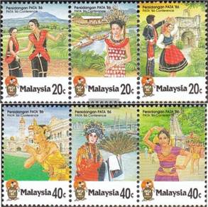 Mint Stamp PATA Malaysia 1986 light toning spot