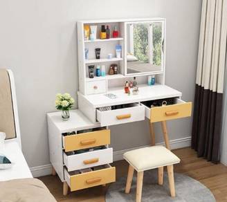 WHITE Dressing make up TABLE drawer cosmetic 1