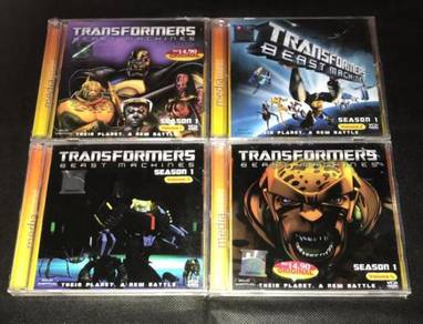 4 TRANSFORMERS BEAST MACHINES CARTOON VCD VIDEO Cd