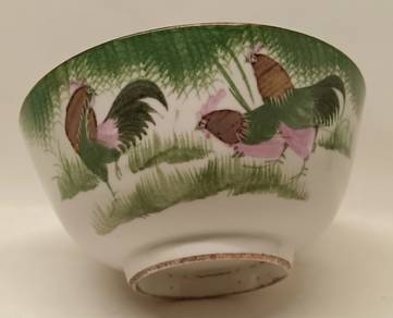 40s Porcelain Bowl 40年代釉下五彩鸡公碗

