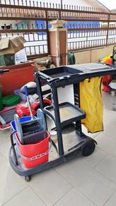 Heavy Duty Cleaning Cart with Mop and Buckets