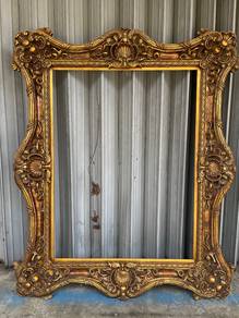 Solid wood frame with classical carvings