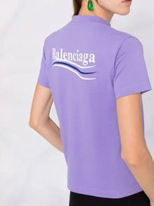 Balenciaga Political Campaign Logo Embroidered Tee