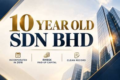 10 Year Old Sdn Bhd Company For Sale