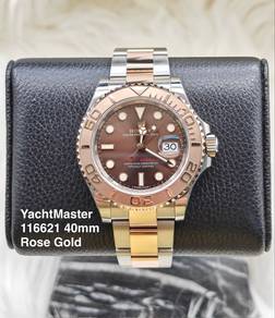 Rolex Yachtmaster Rose Gold 40mm choco dial 116621