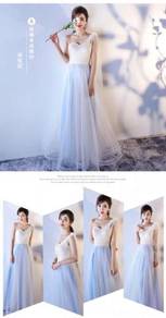 Blue bridesmaid wedding bridal prom dress RBBD0024