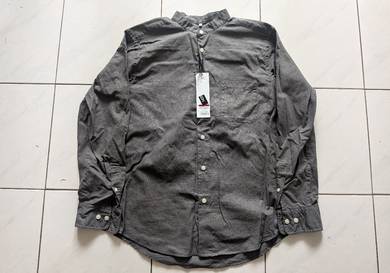 Kemeja Cotton Kelabu