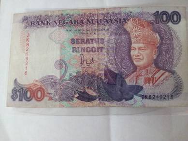 Malaysia RM100 6th series Dato Jaffar ZK