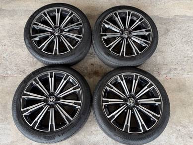 Rim original enkei vios AC100 17 inch tayar conti
