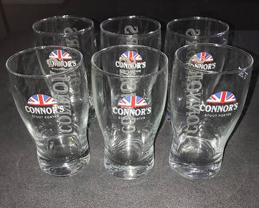 6 CONNORS STOUT PORTER 0.25L Glasses