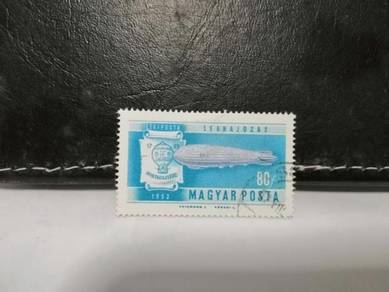 1962 Hungary Stamp Hot Air Balloon Zeppelin