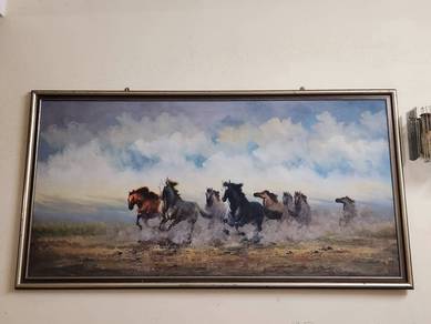 8 Running Horses Oil Painting