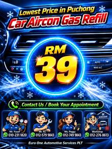 Lowest Price in Puchong Car Aircon Gas Refill