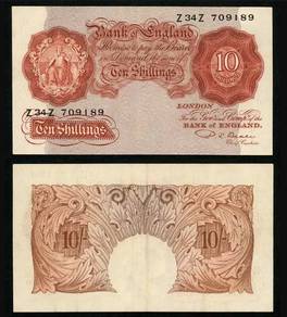 GREAT BRITAIN 10 Shillings 1949-1955 - Pick P368b
