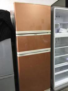 Gold 3 Doors Elba Refrigerator Fridge Peti Sejuk