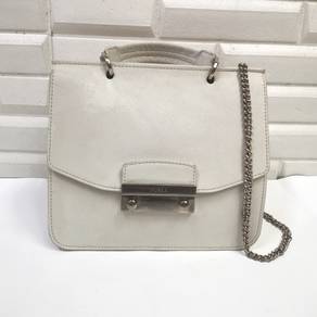 Furla Off White Leather Julia Top Handle Bag